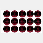 RED CHRISTMAS CHUNKY GLITTER CUSTOM MONOGRAM LABELS (Vel)