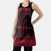 RED CHRISTMAS CHUNKY GLITTER CUSTOM MONOGRAM SCHORT (Insitu)