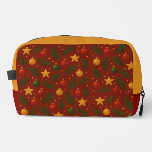 Red Christmas Classic Dopp Kit – Feestelijke Reize Toilettasje (Voorkant)