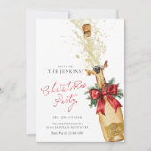 Red Christmas Cocktail Party Invitation (Devant)