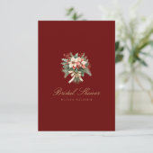 Red Christmas Décor nuptiale Shower Invitation (Debout devant)