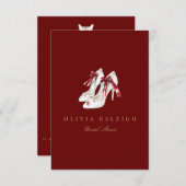 Red Christmas Décor nuptiale Shower Invitation (Devant / Derrière)