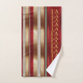 Red Christmas Fa La La Motif#27 ID1009 (Serviette à main)