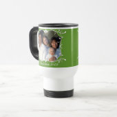 Red Christmas Family Photo Stainless Travel Mug (Devant gauche)