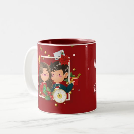 Red Christmas Gift Mug (Devant gauche)