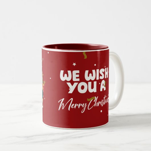 Red Christmas Gift Mug (Devant droit)