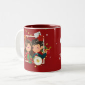 Red Christmas Gift Mug Tweekleurige Koffiemok (Voorkant links)