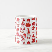 Red Christmas Gnome Character Pattern Koffiemok (Center)