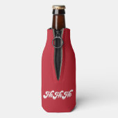 Red Christmas Ho Ho Ho Bottle Glacière (Bouteille Dos)
