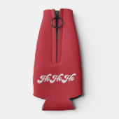 Red Christmas Ho Ho Ho Bottle Glacière (Dos)