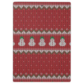 Red Christmas Knit Apple Pattern | Winter Holiday Klembord (Achterkant)