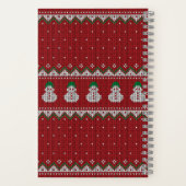 Red Christmas Knit Apple Pattern | Winter Holiday Notitieboek (Achterkant)