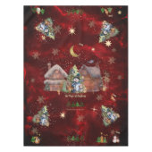 Red Christmas Land animaux mignons Nappe (Devant)
