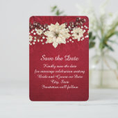 Red Christmas Miracle Save the date (Staand voorkant)