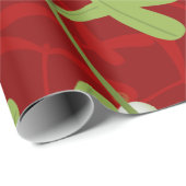 red christmas mistletoe cadeaupapier (Rol Hoek)