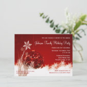 Red Christmas Ornament Fête Invitations (Debout devant)