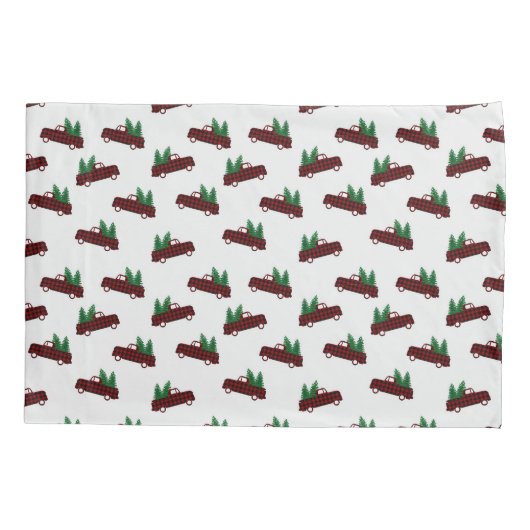 Red Christmas Pattern Fleece Blanket Kussensloop (Achterkant)