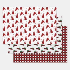 Red Christmas Pattern  Inpakpapier Vel