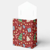 Red Christmas Pattern Tent Party Favor Gift Box Bedankdoosjes (Geopend)
