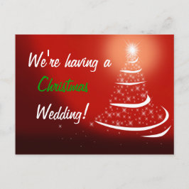 Red Christmas Save the Date Briefkaart
