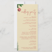 Red Christmas Snowflakes Programme de mariage d'hi (Dos)