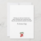 Red Christmas Socks Holiday Greeting Card Feestdagenkaart (Achterkant)