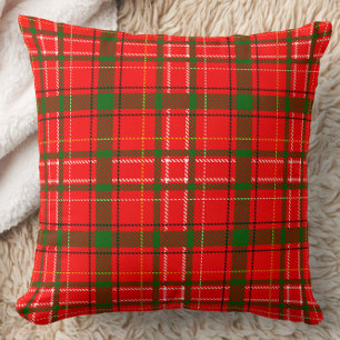 Red Christmas Tartan Plaid Pattern Design Kussen
