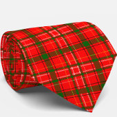 Red Christmas Tartan Plaid Pattern Design Stropdas