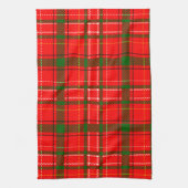 Red Christmas Tartan Plaid Pattern Design Theedoek (Verticaal)
