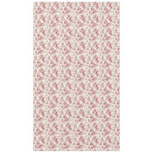 Red Christmas Toile Santa And Trees Tafelkleed (Voorkant)