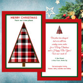 Red Christmas Tree Change of Address Invitations