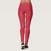 RED CHRISTMAS TREE ORNAMENS LEGGINGS (Achterkant)