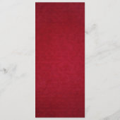 Red Christmas White Snowflakes Menu Mariage (Dos)