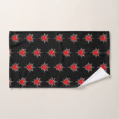 Red Chrome Spiked Heart Sigil Towel Set (Serviette à main)