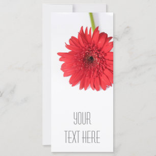 Red Chrysanthemum Jouw tekst Flat Kaart