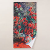 Red Chrysanthemum, Monet Badhanddoek (Badhanddoek)