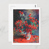 Red Chrysanthemum, Monet Briefkaart (Voorkant / Achterkant)