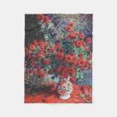Red Chrysanthemum, Monet Fleece Deken (Voorkant)