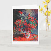 Red Chrysanthemum, Monet Kaart (Gele Bloem)
