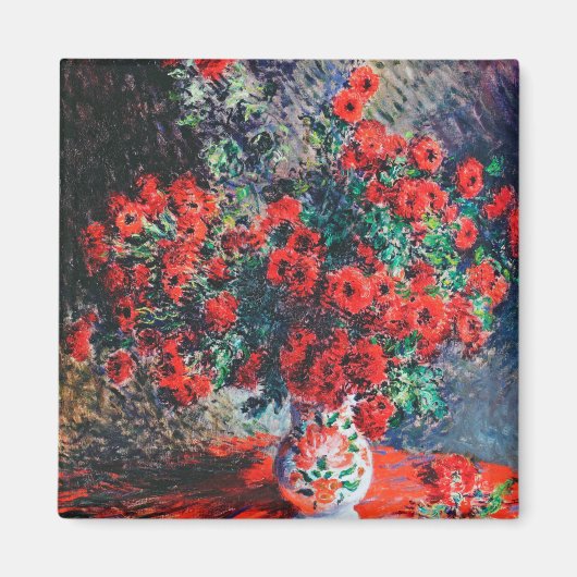 Red Chrysanthemum, Monet Magneet (Voorkant)