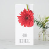 Red Chrysanthemum Votre carte à plat texte (Debout devant)