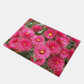 Red Chrysanthemums Floral Deurmat (Schuin)