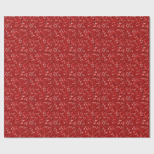 Red Chunky Glitter Sequin Cadeaupapier (Vlak)