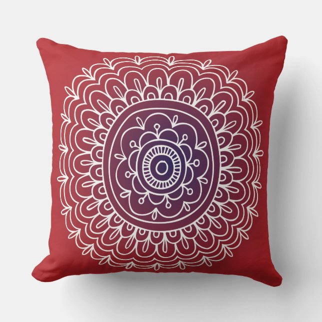 RED CIRCLE DESIGN Retro-Sierkussen Kussen (Voorkant)