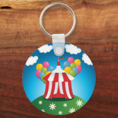 Red Circus Tent Sleutelhanger (Voorkant)