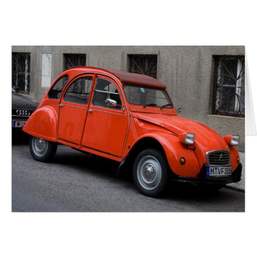 Red Citroën 2CV (Devant horizontal)