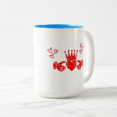 Red Claddagh Ring Coffee Mug (Devant droit)