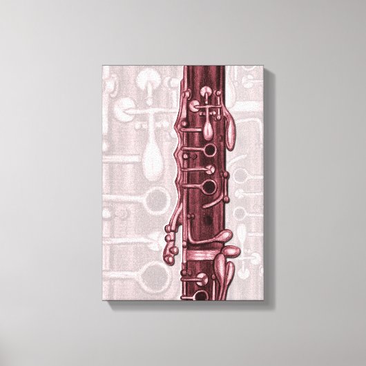 Red Clarinet Canvas Afdrukken (Voorkant)