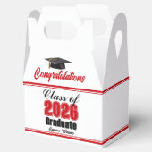 Red Class of 2026 Custom Graduation Party Bedankdoosjes (Geopend)