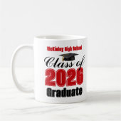 Red Class of 2026 Graduation Keepsake Koffiemok (Links)